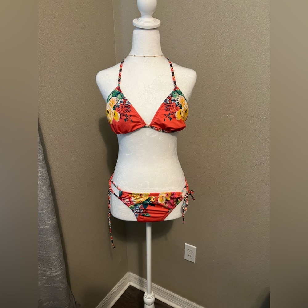 Peach colored  Two Piece Bathing Suit